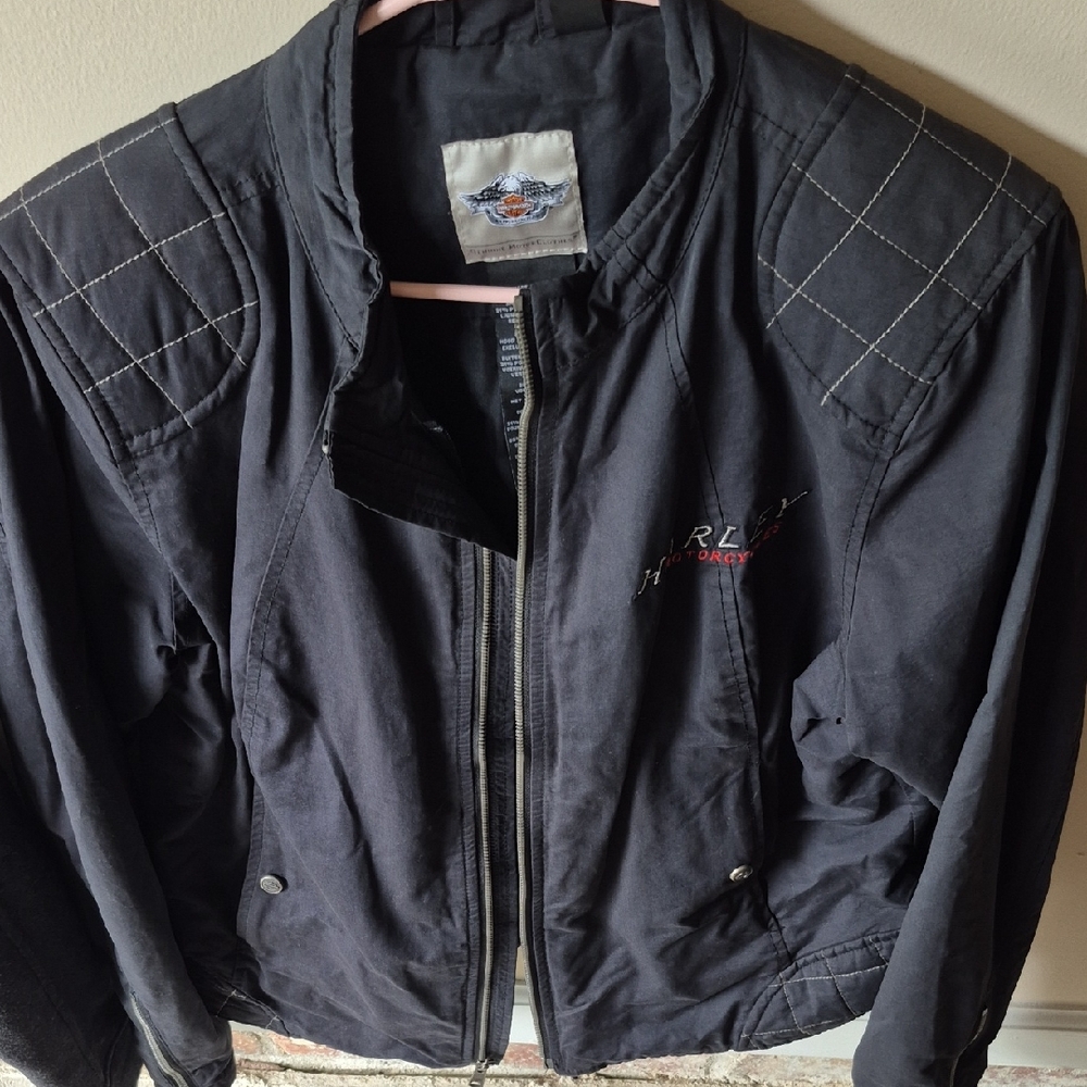 Harley-Davidson Black Quilted Bomber Jacket